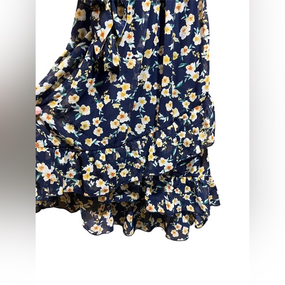 NWOT! SPEECHLESS KIDS Yellow Floral off The Shoulder Tiered Skirt Dress,… - Picture 5 of 6